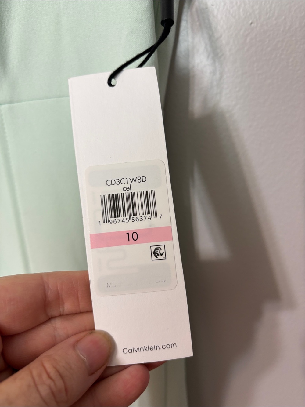 NWT Calvin Klein Mint Green Fit & Flare Midi Dress Size 10 - Picture 4 of 7